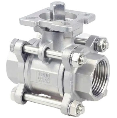 Отливка 3PCS из нержавеющей стали 1000 Wog Ball Valve для нефтехимической промышленности