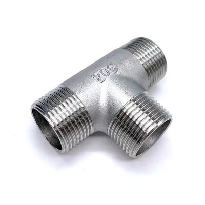 3 Way нержавеющая сталь 1/2 "НПТ мужской натянутой Т трубы шланга подборка отливки мужской Tee подборка