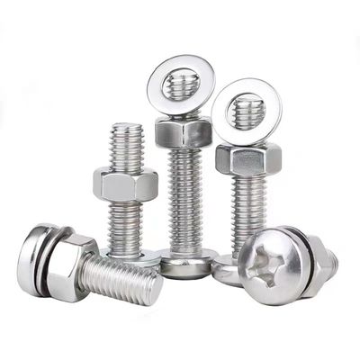 Равные M2 M3 M4 SS304 SS316 Cross Recessed Countersunk плоские головные винты и шестиугольные орехи