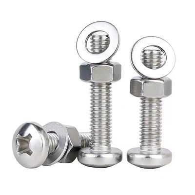 Равные M2 M3 M4 SS304 SS316 Cross Recessed Countersunk плоские головные винты и шестиугольные орехи