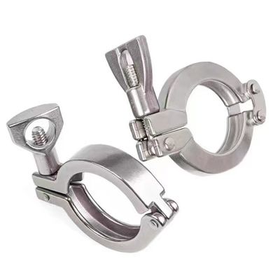 WZ Sanitary Tri Clamp Нержавеющая сталь304 316 Отливка Фрель Фланцевая труба Двойной штифтный зажим 1/8"-4