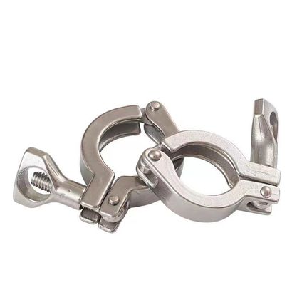 WZ Sanitary Tri Clamp Нержавеющая сталь304 316 Отливка Фрель Фланцевая труба Двойной штифтный зажим 1/8"-4