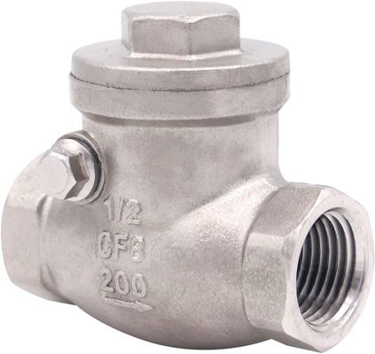 Женская нить 1/2 дюймовый винтовый чековый клапан WOG 200 PSI из нержавеющей стали SS304 CF8M NPT