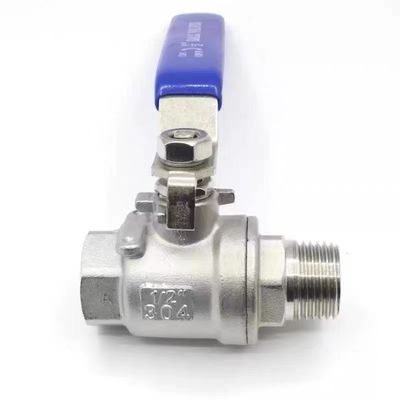 Нержавеющая сталь 304 316 2PC шаровой клапан NPT/BSP нить 1/4''-4.0'' соединения виниловой ручки крышка