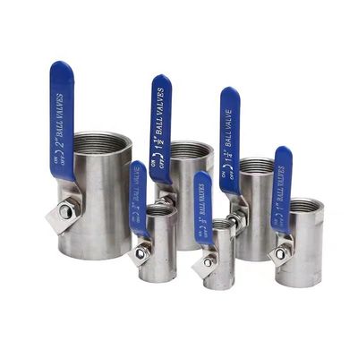 Высокотемпературный нержавеющий сталь 201 NPT BSP натянутый широкий шаровый клапан для внутреннего винта
