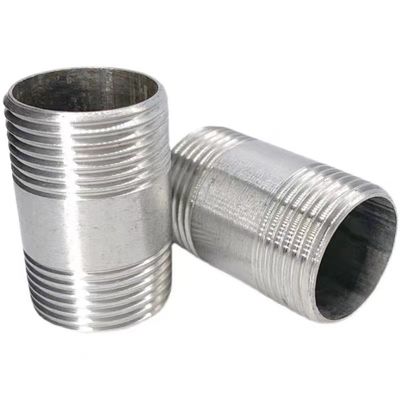 WZ 1/8"-4" нержавеющая сталь 201 301 316 NPT BSP натянутая труба фитинг NIPPLE соединитель