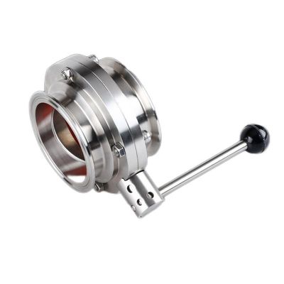 Структура BUTTERFLY DN15-200 Санитарная клапан из нержавеющей стали 304 / 316L Ручной клапан