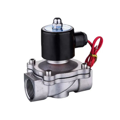 DC12V AC220V Станционный стальной водогазовый соленоидный клапан 2-сторонний нормальный закрытый мини клапан