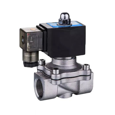 DC12V AC220V Станционный стальной водогазовый соленоидный клапан 2-сторонний нормальный закрытый мини клапан