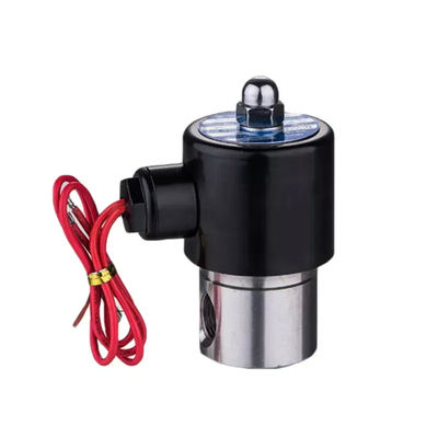 DC12V AC220V Станционный стальной водогазовый соленоидный клапан 2-сторонний нормальный закрытый мини клапан