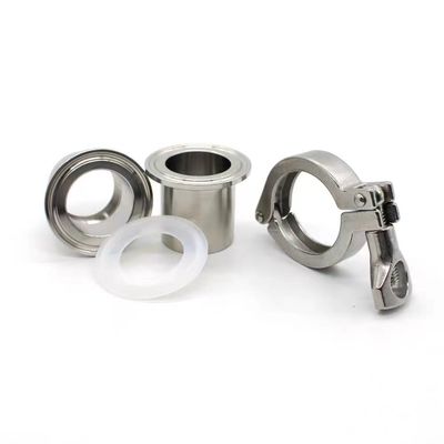 Код цилиндрической головки WZ SS 304 316 Tri Clamp Quick Connect Sanitary Pipe Clamp Set