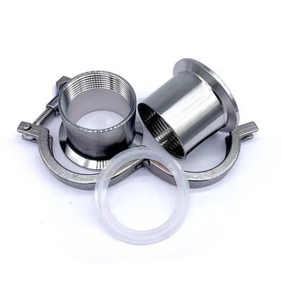 Код цилиндрической головки WZ SS 304 316 Tri Clamp Quick Connect Sanitary Pipe Clamp Set