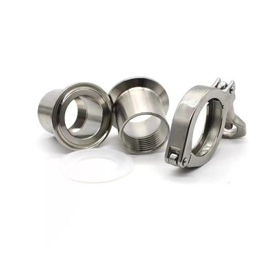 Код цилиндрической головки WZ SS 304 316 Tri Clamp Quick Connect Sanitary Pipe Clamp Set