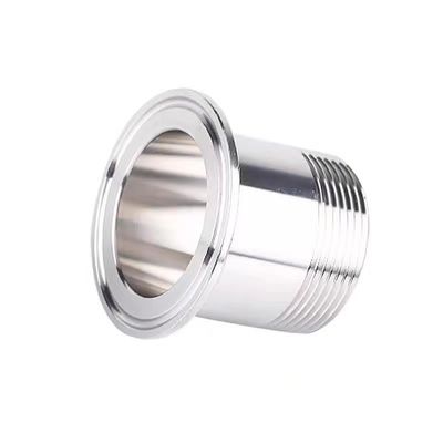 Серебряный 1/2" 3/4" BSP Мужской NPT нить Ferrule Тип Tri зажимание трубы Подборка для санитарных