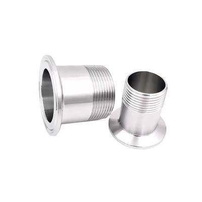 Серебряный 1/2" 3/4" BSP Мужской NPT нить Ferrule Тип Tri зажимание трубы Подборка для санитарных