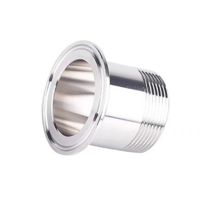 Серебряный 1/2" 3/4" BSP Мужской NPT нить Ferrule Тип Tri зажимание трубы Подборка для санитарных