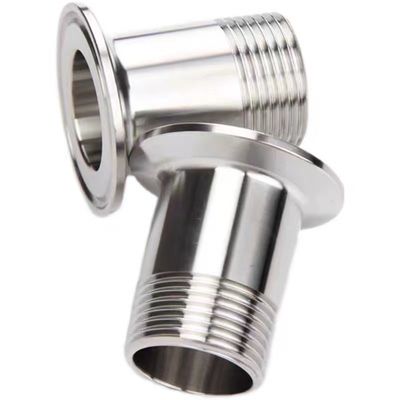Серебряный 1/2" 3/4" BSP Мужской NPT нить Ferrule Тип Tri зажимание трубы Подборка для санитарных