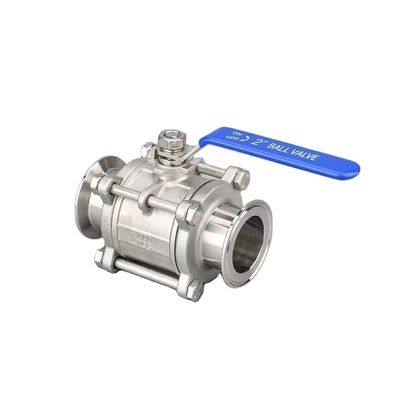 DN20-DN300 Санитарный нержавеющий сталь 3 шт. шаровой клапан с три сцепления соединения и размер