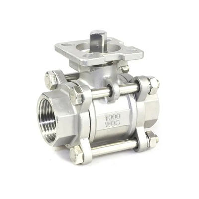 Отливка 3PCS из нержавеющей стали 1000 Wog Ball Valve для нефтехимической промышленности