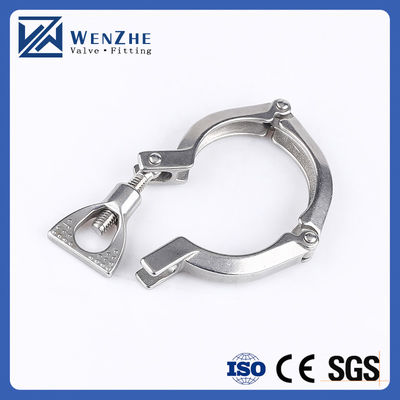Шестиугольный/круглый код Wenzhe Tri-clamp Нержавеющая сталь 304 Single Pin Heavy Duty Tri Clamp