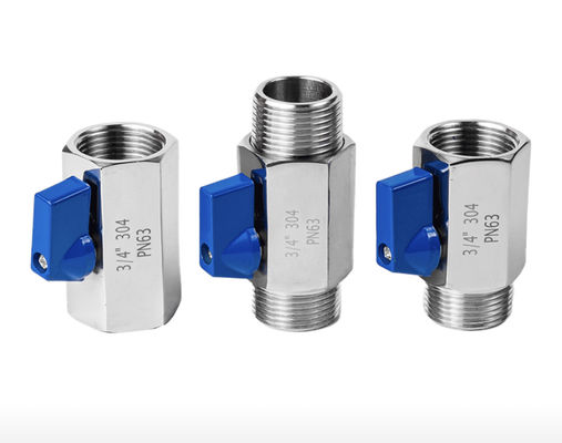3/4 "-12" NPT женский натянутый стальной мини шаровой клапан с шлангом шланг шланг