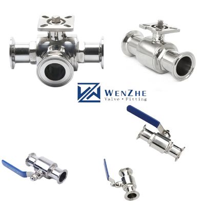 Поддержка OEM SS304 1/4''-4.0'' Homebrew Tri-Clamp Ball Valve Санитарный клапан из нержавеющей стали