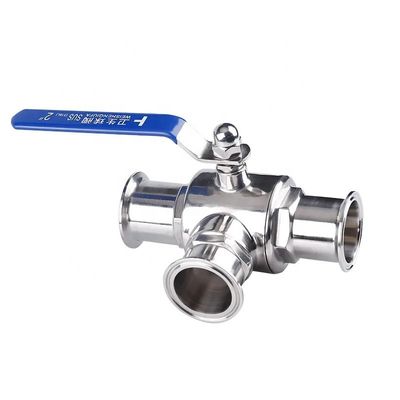 Кованый санитарный SS304/SS316L L/T Тип Tri Clamp Нержавеющая сталь 3 направленный шаровой клапан 3A DIN