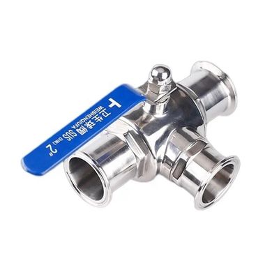 Кованый санитарный SS304/SS316L L/T Тип Tri Clamp Нержавеющая сталь 3 направленный шаровой клапан 3A DIN