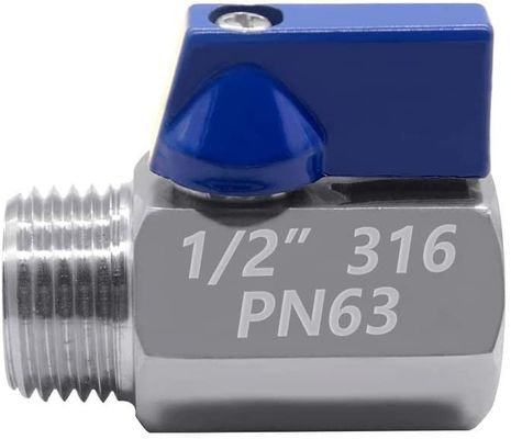 Нержавеющая сталь 301/304/316 1/2" Мини шаровой клапан женский x мужской NPT нить клапан отключения