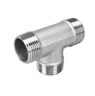 3 Way нержавеющая сталь 1/2 "НПТ мужской натянутой Т трубы шланга подборка отливки мужской Tee подборка