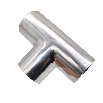 SS304 CF8 Нержавеющая сталь сварные полирующие санитарные трубы 3 Way Tees