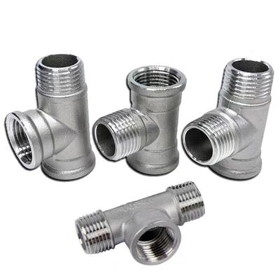 3 Way нержавеющая сталь 1/2 "НПТ мужской натянутой Т трубы шланга подборка отливки мужской Tee подборка