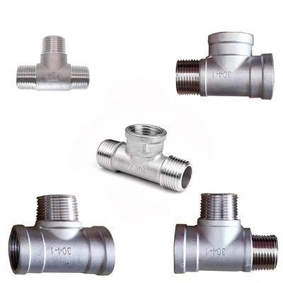 3 Way нержавеющая сталь 1/2 "НПТ мужской натянутой Т трубы шланга подборка отливки мужской Tee подборка