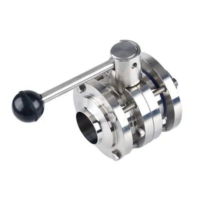 Кованый SS304 316 316L Ключевая ручка полный порт 3-х кусочный задница сварный клапан 3A DIN SMS