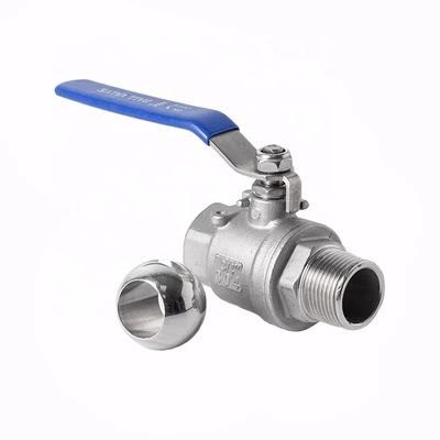 Мужской и женский полный порт BSP BSPT NPT Q11F 304 316 WCB CF8 1000 wog Закрученный 2pc шаровой клапан