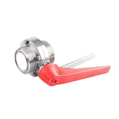 Санитарный SS304 / 316L Ручные мужские натяжные клапаны для бабочек ODM
