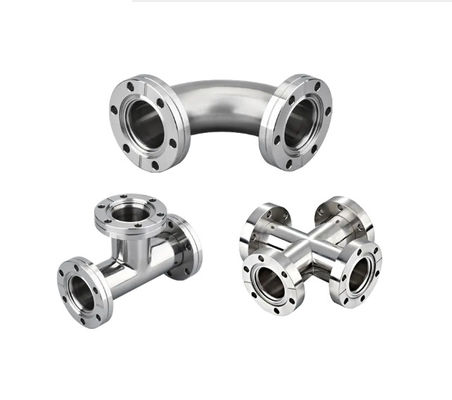 Нержавеющая сталь 301/304/316 KF Equal Tee Connect Фланцевая вакуумная установка с поддержкой OEM