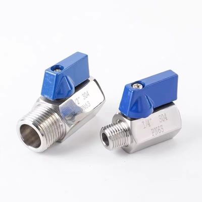 Равный мини шаровой клапан 1/8 "WZ нержавеющей стали 304 316 FF 1000PSI/PN63 винтовой руководство