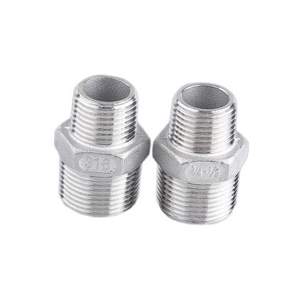 304/316L из нержавеющей стали BSP/NPT мужская нить шестиугольный сосок для водной среды 1/4''-4.0