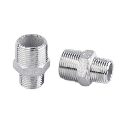 304/316L из нержавеющей стали BSP/NPT мужская нить шестиугольный сосок для водной среды 1/4''-4.0