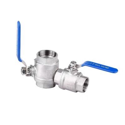 3/8" Ss304 Нормальное давление шарового клапана с нитей соединения 3A DIN NPT BSPT BSPP