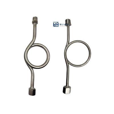 SS304 316 316L Круглое кольцо 6000 PSI 1/2 NPT BSPT Крутящийся датчик давления Снуббер Сифонная трубка