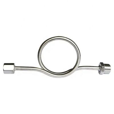 SS304 316 316L Круглое кольцо 6000 PSI 1/2 NPT BSPT Крутящийся датчик давления Снуббер Сифонная трубка