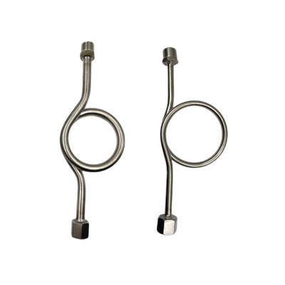 SS304 316 316L Круглое кольцо 6000 PSI 1/2 NPT BSPT Крутящийся датчик давления Снуббер Сифонная трубка